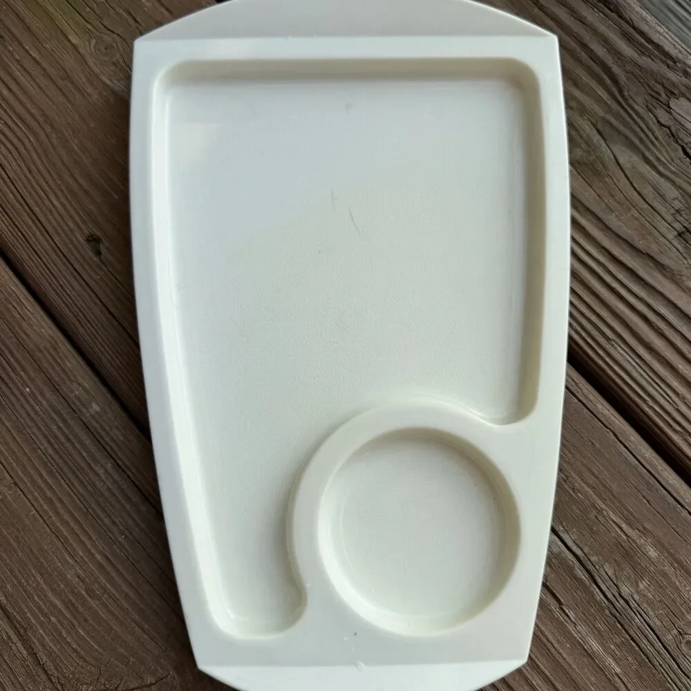 Vintage Fremware No 808 Melamine TV Dinner Snack Trays Set 4 Red White